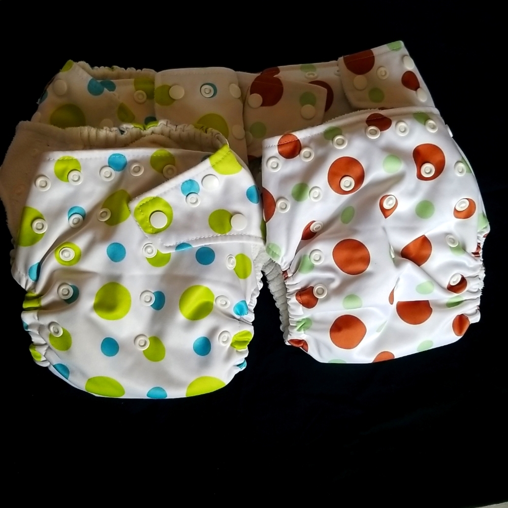 Four kawaii cloth diapers